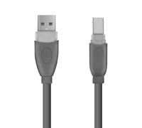 Câble USB-A 2.0 vers USB-B 2.0 Transfert Rapide Connexion Stable 3m LinQ Gris