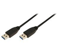 Cable USB A 3.0 male des deux cotes 3m - Noir