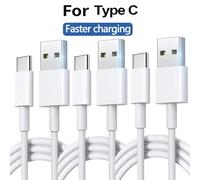 Câble Usb A À Type C 3A, Fil De Charge Rapide, Ligne De Téléphone Portable, Câble Adaptateur Usb C Pour Données De Souris Samsung Xiaomi Android.White 3Pcs.1M