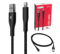 Cable USB-A charge et transfert de donnees certifie MFi haute vitesse rapide