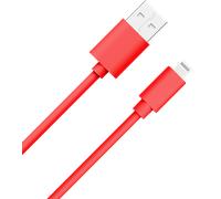Câble USB A/Lightning 1m 2.4A Rouge WOW