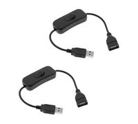 Câble Usb A Mâle À Femelle, 2 Pièces, Avec Interrupteur On/Off, Commande D'alimentation À Bascule Pour Arduino Raspberry Pi 3/2/B/B +/A