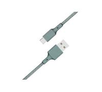 Câble Recyclable en coton USB A/micro USB 2m Night Green Just Green