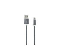 Câble USB-A/micro-USB nylon data et charge 1 m - gris sidéral - 732075
