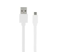 Câble USB-A/Micro USB plat data et charge blanc 2 m