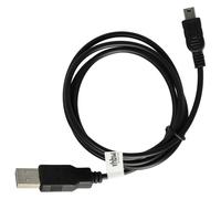 Câble USB A-Mini-B 5 pôles noir/black, longueur 1m, pour SAMSUNG HMX-M20, HMX-H300, HMX-T10, HMX-Q10, HMX-U20, HMX-E10, SMX-F40, SMX-F50 etc.