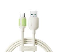 Câble USB-A - USB-C avec embout fluorescent 3A 2 m - beige