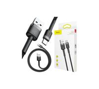 CÂBLE USB-A/USB-C Cafule 50cm 3A QC 3.0 NOIR-GRIS CATKLF-AG1