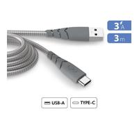 Cable Ultra Renforce USB-A/C 3m Recycle Gris
