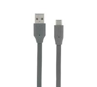 Câble USB-A/USB-C plat data et charge gris sidéral 1 m