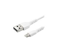 StarTech.com Câble USB-A vers Lightning Blanc Robuste 1m - Câble de Charge/Synchronisation de Type A vers Lightning en Fibre Aramide - iPad/iPhone 12 - Certifié Apple MFi