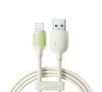 Câble USB-A vers Lightning pour iPhone avec embout fluorescent, 1,2 m - Beige