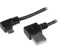 Câble Usb A Vers Micro B De 2 M Avec Connecteurs Coudés À Angle Droit - Cordon Micro Usb - M/M - Noir (Usb2Aub2Ra2M)[CAB9162779]