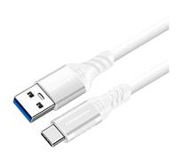 Câble USB A vers USB C 3.2 Gen 2 (10 Gb/s, 60W) - Charge rapide & Transfert haute vitesse - Compatible Samsung, iPhone, MacBook, iPad, Switch, SSD (blanc 1 mètre)