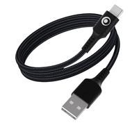 Câble Tissé USB A/USB C 3A 1.2m FastCharge 15W Noir Bigben