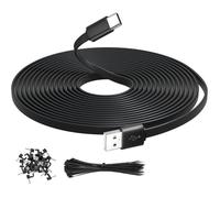 Câble Usb A Vers Usbc Extra Long De 5 Mètres Avec Clous De Fixation Et Attaches, Câble De Transfert De Données Et De Charge[CC514]