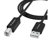 Câble USB-B vers USB-A 480 Mbps pour imprimante/scanner, 2 m, noir