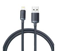 Câble Usb Baseus Pour Iphone 14 13 12 11 Pro Max Xr 8 Plus 2.4A Cordon De Chargeur De Charge Rapide Pour Câble De Données Ipad Pro 1.2-2M.Black.1.2M