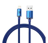 Câble Usb Baseus Pour Iphone 14 13 12 11 Pro Max Xr 8 Plus 2.4A Cordon De Chargeur De Charge Rapide Pour Câble De Données Ipad Pro 1.2-2M.Blue.1.2M