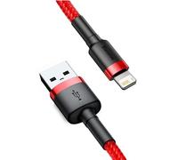 Câble Usb Baseus Pour Iphone14 13 12 11 Pro Max Xs X 8 Plus Câble 2.4A Câble De Charge Rapide Pour Câble De Chargeur Iphone Ligne De Données Usb.Red.0,5 M
