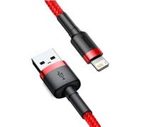 Câble Usb Baseus Pour Iphone14 13 12 11 Pro Max Xsx8 Plus Câble 2.4a Câble De Charge Rapide Pour Câble De Chargeur Iphone Ligne De Données Usb.Red.0,5 M