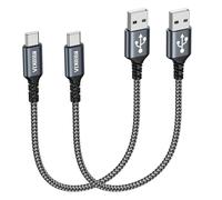 Cable USB C [0.3M /Lot de 2] Câble USB C Charge Rapide 3.1A Fil Chargeur Type C Tressé Câble USB vers USB C pour Samsung Galaxy S22 S21 S20 S10 S9 S8 Plus, Note 10 9 8, A71 A53 A33 A20 usw