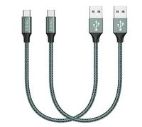Câble USB C [0.5M, Lot de 2] 3.1A câble usb c charge rapide en Nylon Tressé Chargeur USB C Connecteur pour Samsung Galaxy S21 S20 S10 S9 S8,Note 10 9,Huawei P30 P20 P10 Mate30,Google Pixel