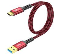 Cable Usb C, 0.6M 10Gbps Cable Usb Vers Usb C Charge Rapide Pour Iphone 16/15 Pro Max, Galaxy S24, Google Pixel, Android Auto, Huawei P40/P30, Macbook Pro - Rouge[Z943]