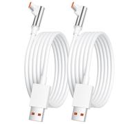 Câble USB C 1,8m 2Pack 6A 120W Coudé 90 Degrés pour Xiaomi 17 15T 14T 13 12 | Cable Type C Charge Rapide pour Redmi Note 17 15 14 13 12 11 10 Pro pour POCO F9 X8 Pro Max F8 M8 X7 F7 X6 X5 C85 Pad 8 7 6 5