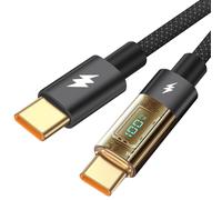 Cable Usb C 100w, 1.2m 5a Cable Usb C Vers Usb C Avec Affichage Led, Cable Usb C Charge Rapide Pd Qc 3.0 Chargeur Type C, Pour Iphone 16/15 Pro Max, Samsung Galaxy S24/S23,Pad Pro[Cab9165706]