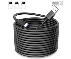 Câble USB C 10m,Cable Type C Charge Rapide pour Xiaomi Mi Magnetic Mount Caméra de Surveillance 2K,Mi Wireless Outdoor Security Camera 1080P,Smart Camera C400,Cable USB Type C Câble de Chargement