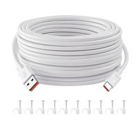 Câble USB C 10m,Câble USB C Charge Rapide pour Xiaomi Mi Magnetic Mount Caméra de Surveillance 2K, Mi Wireless Outdoor 1080P, Câble de Chargement USB Type C pour Caméra de Sécurité Extérieure et Intér