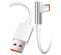 Câble USB C 1m 6A 120W Coudé 90 Degrés pour Xiaomi 17 15T 14T 13T 12 11 Pro | Cable Type C Charge Rapide pour Redmi Note 17 15 14 13 12 11 10 Pro pour POCO F9 X8 Pro Max F8 M8 X7 F7 X6 X5 C85 Pad 8 7 6 5