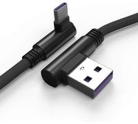 Câble USB C, 1M Type C à Angle Droit 90° à Charge et Sync Rapide Compatible avec Huawei P40, Moto G9, Xiaomi Note 10/11/Pro, Realme 8, Samsung A52, S22/S21/S20/FE S10/A22/Pixel 6 etc Noir