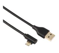 Câble USB-C 2.0, prise coudée à 90°, plaqué or, résistant à la torsion, 1,00 m