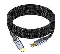 Câble Usb C 2 M Compatible Thunderbolt 5, 240W Pd 3.1 Cable Usb C Charge Rapide, 80 Gbps Data Chargeur Type C Nylon Tressé¿Transmission Vidéo 16K/8K/4K Compatible Thunderbolt 4/3[GBP6276484]