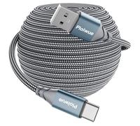 Câble USB C, 2 m, type A vers C, charge rapide, en nylon tressé, pour Samsung Galaxy S20, S10, S9 Plus, Note 10, 9, 8, Huawei P30, P20, Mate 20, P10, P9, Google Pixel, Sony Xperia XZ, LG G6, gris