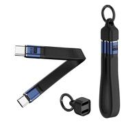 Câble USB C 240 W PD, Charge Rapide, Cable USB c vers USB C Court US B 4, (13 cm/5,1 pouces) Avec Porte-Clés, Transfert de Données 40 Gbit/s, Audio/Vidéo 8K à 60 Hz, Câble de Charge 48 V/5 A