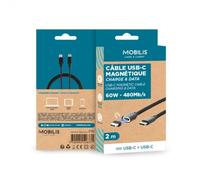 Mobilis Câble USB 001350 USB-C 2 m USB 2.0 Noir/Gris