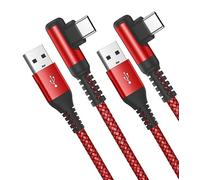 Câble USB C 3.1A charge rapide [2m+2m],AviBrex câble charge USB C 90 Degrés Type C câble nylon pour i Phone15/i Phone16 Pro/Max/Plus,Samsung Galaxy S24 S23 S22,S21,S20 S10 S9,S8,Note10,M31,A71 A52 A51