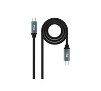 Nanocable Câble USB-C M/M 10.01.4303 - USB 3.2 Gen 2x2 (20 Gbit/s) 100W (5A) 3 m - Noir/Gris