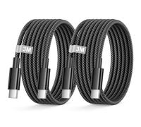 Cable USB C 3M/Lot de 2, 60W Câble USB C Charge Rapide pour iPhone 16 15 | 3M Nylon Tressé Cable Type C vers Type C Cordon Fil Chargeur pour iPhone 17, iPad Air/Pro/Mini, Samsung Galaxy S25/S24/S23