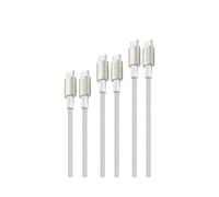 Câble USB-C 4smarts 540656 - USB 2.0 - 3m - Blanc - Transfert 480 Mbit/s - Power Delivery 60W (20V/3A) - Connecteurs Aluminium Mâle/Mâle