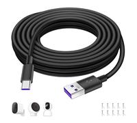 Câble USB C 5m, Câble USB Type C pour Mi Camera 2K Magnetic Mount, pour Mi Wireless Outdoor Security Camera 1080p, pour Mi Smart Camera C301, USB vers USB C Câble Chargement pour Caméra Sécurité, Noir