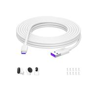 Câble USB C 5m, Câble USB Type C pour Mi Camera 2K Magnetic Mount, pour Mi Wireless Outdoor Security Camera 1080p, pour Mi Smart Camera C301, USB vers USB C Câble Chargement pour Caméra Sécurité Blanc
