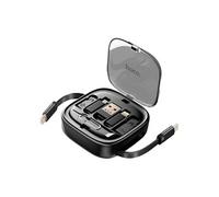 Câble USB-C 6-en-1 Charge Rapide 60W avec Adaptateurs Universels Noir