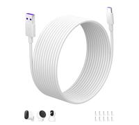 Câble USB C 8m, Câble USB Type C pour Mi Camera 2K Magnetic Mount, pour Mi Wireless Outdoor Security Camera 1080p, pour Mi Smart Camera C301, USB vers USB C Câble Chargement pour Caméra Sécurité Blanc
