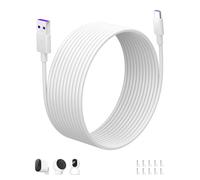 Câble USB C 8m, Câble USB Type C pour Mi Camera 2K Magnetic Mount, pour Mi Wireless Outdoor Security Camera 1080p, pour Mi Smart Camera C301,USB vers USB C Câble Chargement pour Caméra Sécurité Blanc