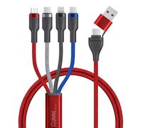 Câble USB-C/A vers USB-C/Micro-USB/Lightning coloré 1,2 m [Callstel]
