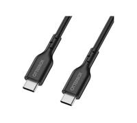 OtterBox Câble USB-C vers USB-C PD Charge rapide – Résiste aux torsions et pliages – 2 m Noir